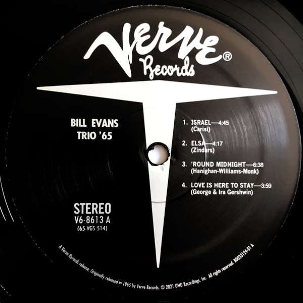 QRP-Pressed 180g Vinyl Reissue of Bill Evans Trio's Trio '65 Does