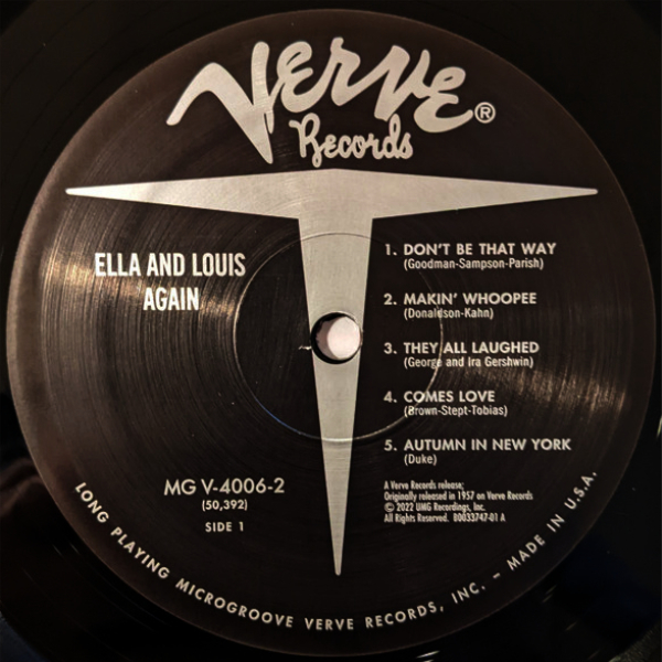 Ella Fitzgerald & Louis Armstrong - Together - Vinyl at OYE Records