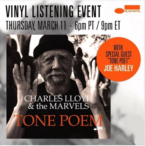 Charles Lloyd Hosts an Online "Listening Party" Tonight